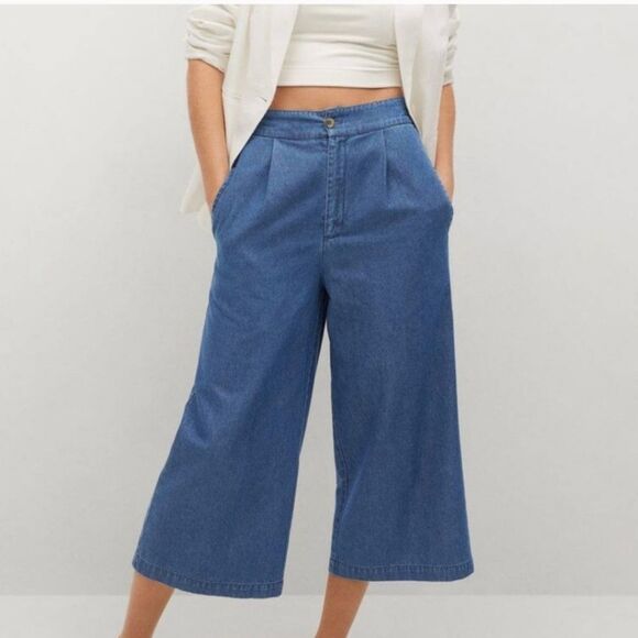 Mango Pleated Culottes Size S - Picture 1 of 6